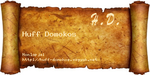 Huff Domokos névjegykártya